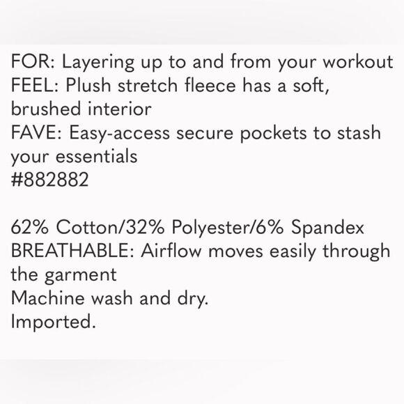 NWT Athleta Retroplush 11 Hoodie. 3X. Magnolia White - Picture 4 of 9